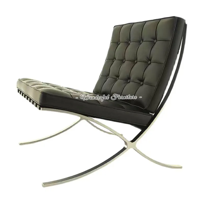 Grosir modis terbaru desain Sofa tunggal kursi malas kulit perak sandaran kaki kursi