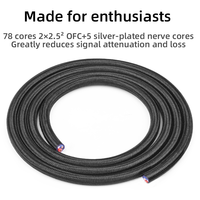 Câble audio équilibré haut de gamme pour Hi-Fi, avec âme OFC, 2 conducteurs, plaqué argent, gaine PVC, pour lecteur DVD et moniteur