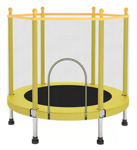 Petit <span class=keywords><strong>trampoline</strong></span> rond pour enfants de plus de 5 ans, 140x160cm, peut supporter <span class=keywords><strong>500</strong></span> livres. Fabriqué en tissu Oxford et en tubes d'acier épais. - Product Image 5