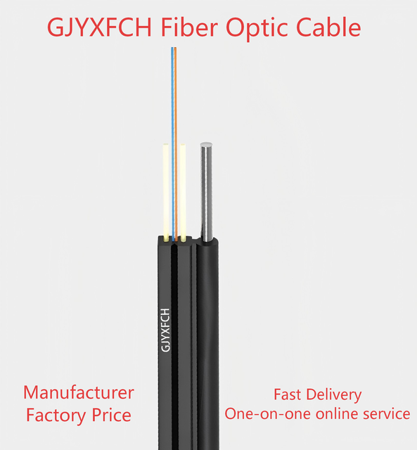 KEXINT Butterfly Fiber Optic Drop Cable FTTH Outdoor / Indoor Cable GJYXCH / GJXH / GJYXFCH