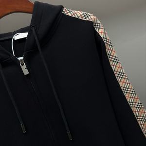 Men's Winter Casual Street Fashion <b>Zip</b> Pullover <b>Hoodie</b> 100% Cotton Solid Embroidered Waterproof Breathable <b>Pocket</b> Custom Printed - Product Image 4