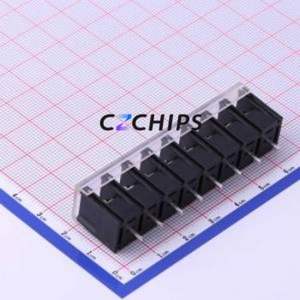 KF28C-7.62-8P Barrier Terminal Block Through hole Component (THT),P=7.62mm Connector With Cover Plate 7.62mm 1x8P Straight Pin - Product Image 2