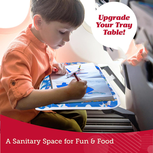 Cubierta de bandeja de viaje de <span class=keywords><strong>tren</strong></span> de avión plegable personalizada BSCI con bolsillos cubierta de mesa de bandeja de avión portátil para niños - Product Image 2