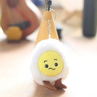 Boneka Mini Plushie Kartun Hewan Isi Kapas PP Lembut Bahan Poliester Gantungan Kunci Ulang Tahun Bertema Mesin Cakar
