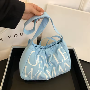 Bolso de Mano de Lona de Algodón con Diseño Retro para Mujer, Cierre con Cordón, Tres Correas, Bolso de Compras - Product Image 3