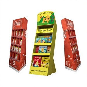 מעמד תצוגה מתקפל נייד לסופרמרקט, עשוי קרטון, לתצוגת עטים, דיו, מחברות, מדבקות, ניתן למחזור - Product Image 1