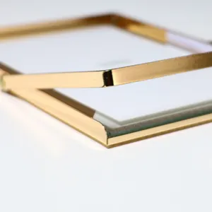 High Quality Metal Aluminum Alloy Photo Picture Frame With Glass For Home Decoration 4*6 5*7 8*10 Gold Silver