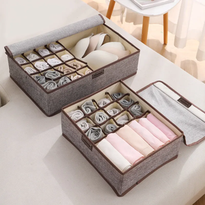 Boîte <span class=keywords><strong>de</strong></span> rangement <span class=keywords><strong>de</strong></span> sous-vêtements <span class=keywords><strong>de</strong></span> haute qualité avec couvercle séparateur <span class=keywords><strong>de</strong></span> <span class=keywords><strong>tiroir</strong></span> pour ranger les chaussettes <span class=keywords><strong>de</strong></span> soutien-gorge stockage <span class=keywords><strong>de</strong></span> garde-robe <span class=keywords><strong>de</strong></span> vêtements - Product Image 6
