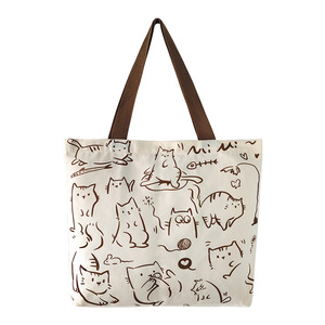 Bolsa de Lona Nueva al por Mayor, Gran Capacidad, con Cierre de Cremallera, Plegable, Estilo Coreano, Combinable con Todo - Product Image 4