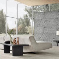 Ensemble de canapés modulaires en forme de L avec revêtement en velours, design moderne pour salon de villa