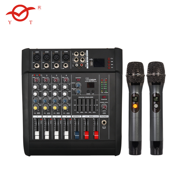 New Style Audio Mixer Sound for Karaoke Live Streaming Audio Console Mixer with Wireless Microphone