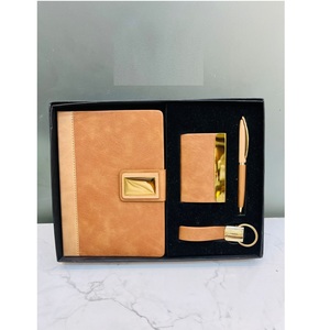 Caja de regalo de lujo Embalaje A5 Vaso Cuaderno Cubierta de cuero con caja de regalo Logotipo corporativo Bolígrafo personalizado Juego de cuaderno - Product Image 5