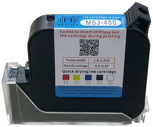 Inchiostro TIJ per Cartuccia Modello Q-12.7 42ml Nero a Rapida Asciugatura Confezione Completa per Stampanti a Getto d'Inchiostro - Product Image 2