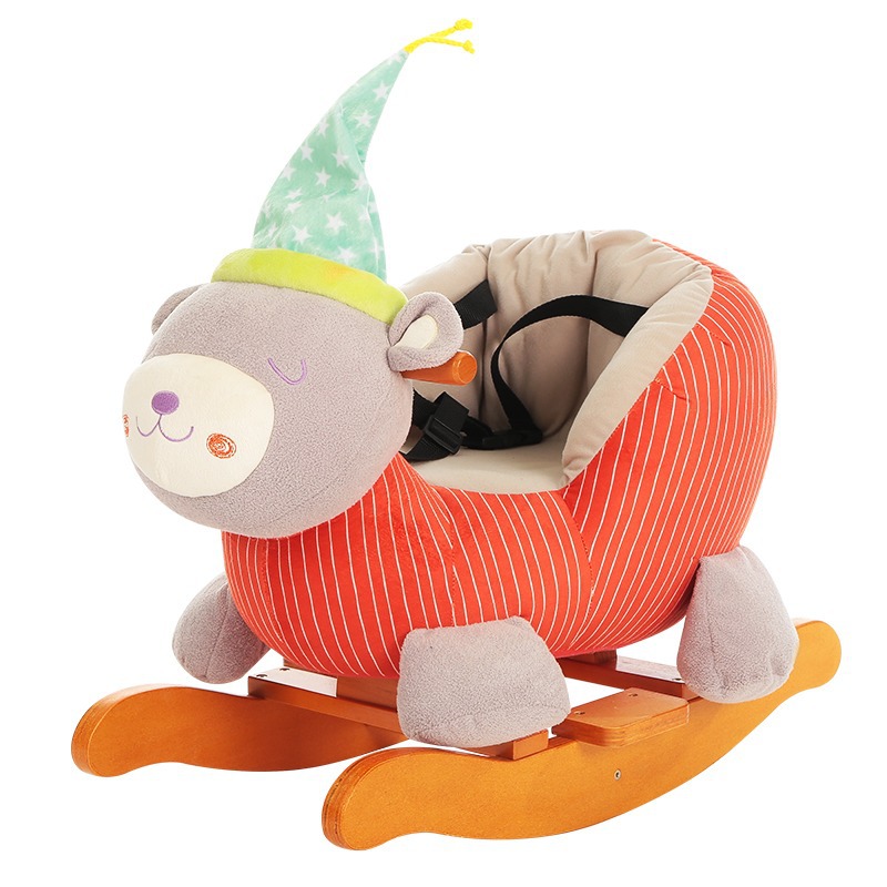 Orange little bear rocking horse
