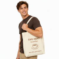 Sac fourre-tout en toile de coton recyclable avec motif lettres, sac de shopping réutilisable à porter à l'épaule pour un usage quotidien