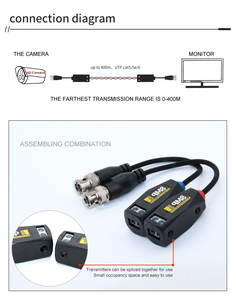 Accesorios CCTV de alta calidad <span class=keywords><strong>Video</strong></span> <span class=keywords><strong>Balun</strong></span> 8MP par trenzado <span class=keywords><strong>balun</strong></span> TVI CVI AHD <span class=keywords><strong>video</strong></span> activo pasivo <span class=keywords><strong>Balun</strong></span> - Product Image 4