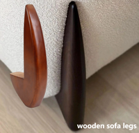Pieds de canapé en bois rustique triangulaires de style moderne du milieu du siècle, personnalisés, pour chaises, tabourets, bricolage, remplacement solide en bois