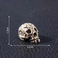 Mini-têtes de crâne d'oiseau coréen en résine, figurines miniatures de squelettes en résine pour micro-paysages, plantes et décorations d'Halloween