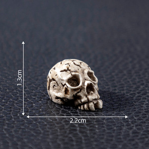 Mini-têtes de crâne d'oiseau coréen en résine, figurines miniatures de squelettes en résine pour micro-paysages, plantes et décorations d'Halloween - Product Image 6