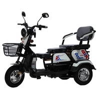 Tricycle électrique pas cher à trois roues avec pneus larges de 8 pouces, scooter électrique deux places à carrosserie ouverte, tension 48V