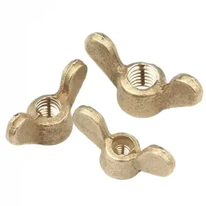 M4 M5 M6 M8 DIN 315 Brass Wing Nuts Butterfly Nut Round Wing Decorative Casting Thumb Nut 3/5