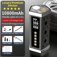 Nouveau Compresseur d'Air Portable 12V 8000mAh ABS pour Pneus avec Manomètre Numérique et Moniteur de Pression des Pneus, Pince Intelligente pour Voiture