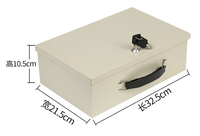 Caja de Seguridad Portátil a Prueba de Fuego con Cerradura de Llave, Caja de Almacenamiento Segura con Cerradura Manual para Objetos de Valor