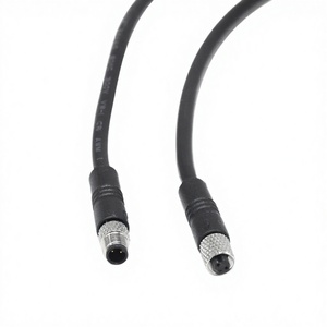 ผู้ผลิตขั้วต่อกันน้ำสำหรับยานยนต์ M5 DIN 2P IP67 ทำจากทองเหลืองชุบทอง แบบ 2 ขั้ว ชนิดบัดกรีป้องกันสัญญาณรบกวน ปลั๊กตัวผู้ตัวเมียแบบตรง - Product Image 3