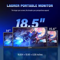 Tragbarer Bildschirm 18,5 Zoll 120Hz 2K QHD IPS Laptop-Monitor 100% sRGB Externer Bildschirm mit Tischhalterung für Mac