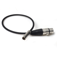 Kabel Audio nilon kepang pria, 3-Pin XLR perempuan ke 3-Pin Mini XLR untuk kamera mikrofon perangkat rekaman