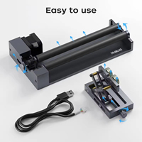 Module rotatif pour machine de gravure laser WAINLUX, équipé d'une roue rotative, utilisé pour la gravure d'objets ronds et irréguliers.