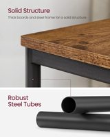 Table de chevet haute en bois rustique moderne marron et panneau de pin classique pour chambre à coucher et salon