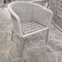 Chaise en rotin d'extérieur, fauteuil de jardin, chaise de loisirs en poly rotin simple et double, chaise blanche