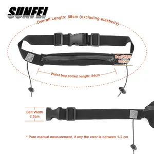 Sunfei extérieur en néoprène étanche randonnée cyclisme course à pied ceinture sac de taille personnalisé Sport Fanny Pack avec porte-bouteille d'eau