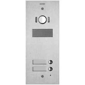 Steely 2F+ A/V 2-button Steel <b>Plate</b> 34.2cm Length 6.6cm Height <b>Door</b> Intercom Panel - Product Image 1