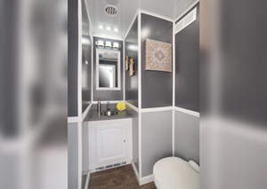 Remorque de bureau double de luxe personnalisable et économique avec toilettes, portable et mobile, pour chantier et extérieur - Product Image 5