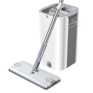 Ensemble de vadrouille plate Magic Clean autonettoyante <span class=keywords><strong>pour</strong></span> la cuisine à la maison avec vadrouille à main gratuite <span class=keywords><strong>et</strong></span> <span class=keywords><strong>seau</strong></span> d'outils de nettoyage à pression plate - Product Image 1