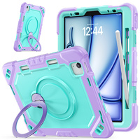 Étui pour tablette avec sangle de poignet rotative à 360° et bandoulière réglable pour iPad Air 11 2024/2025/2026
