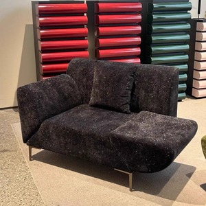 Italian Minimalist Casual <b>Sofa</b> Chair Designer Style Swivel Armrests Vintage Fabric Single Seat Living Room Chair - Product Image 3