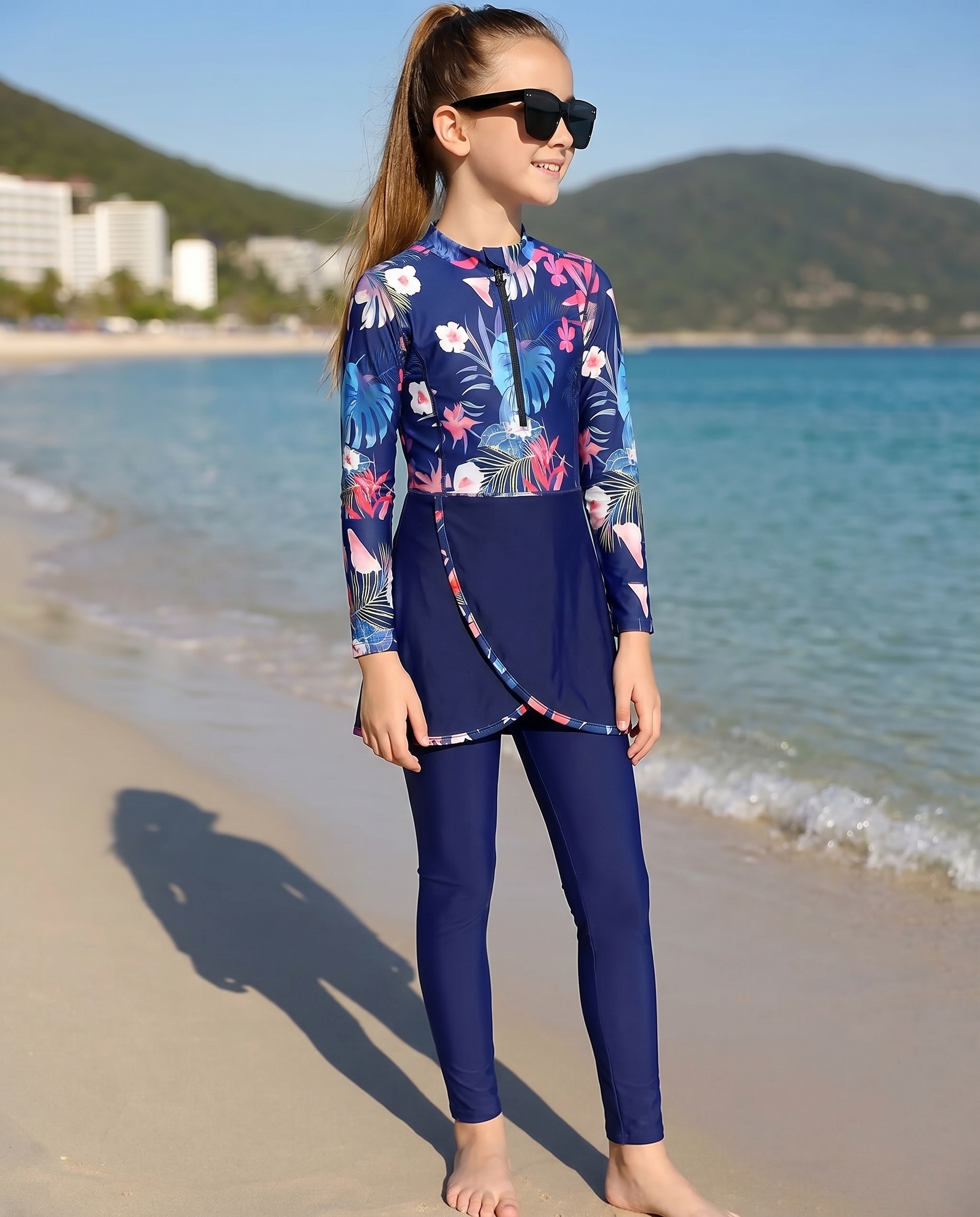 Navy and pink
