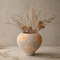 Pots à fleurs Wabi-Sabi ARM LVG, vase en céramique vintage, poterie rustique texturée, décoration d'hôtel et de maison, récipients floraux en grès