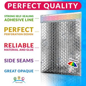 Sobres de burbujas metálicos plateados DB de 6 x 6.25 pulgadas, resistentes a golpes, para electrónicos y cosméticos - Product Image 4