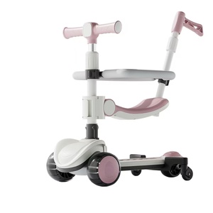 Mini-trottinette hydraulique pour enfants, siège pliable, tricycle à 3 roues, pour 6-8 ans, en plastique, avec affichage numérique de la hauteur, pour l'extérieur - Product Image 2