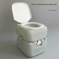 WC portable à écoulement vers le bas de type split en HDPE CHH-4822T pour camping-cars, bateaux et maisons préfabriquées