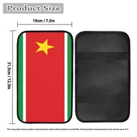 Tapis de console de voiture souple et fin, design drapeau national de la Guadeloupe, coussin d'accoudoir durable, accessoires de voiture