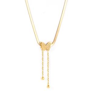 เครื่องประดับแฟชั่นชุบทอง 18k สร้อยคอผีเสื้อแบบกำหนดเอง ดีไซน์ใหม่ สร้อยคอจี้ - Product Image 2