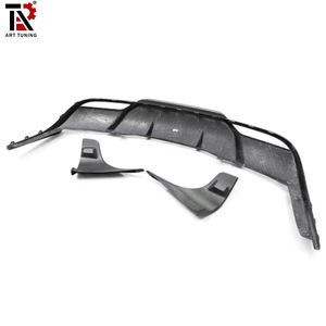 Pour Tesla modèle 3 Highland <span class=keywords><strong>2023</strong></span> + CR Style diffuseur arrière véritable mat sec en Fiber de carbone extérieur séparateur de pare-chocs arrière - Product Image 5