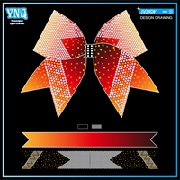 Élastique à cheveux avec nœud en strass scintillants, logo personnalisé, accessoire de danse et de gymnastique tendance pour enfants