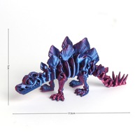 2025 nouveau PLA 3D imprimé fleur Jurassic Century Stegosaurus Rex dinosaure squelette jouet modèle créatif décoration de la maison 6-12 ans