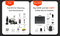 Mesin Pemanggang Kopi Yoshan Electric Commercial 1kg dengan Kontrol Gas dan USB